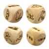 4Pcs Luxury Wooden Yoga Fitness Exercise Decision Dice Night Naughty Dice/Running Sports Game Dice Couple Dice Portable Choices Gift Gift view 3