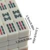 Mahjong Game Set,144pcs Mini Mahjong Tiles - Complete Mahjongg Board Games, Classic Majiang Game Set for Adults Teens Huibei view 4