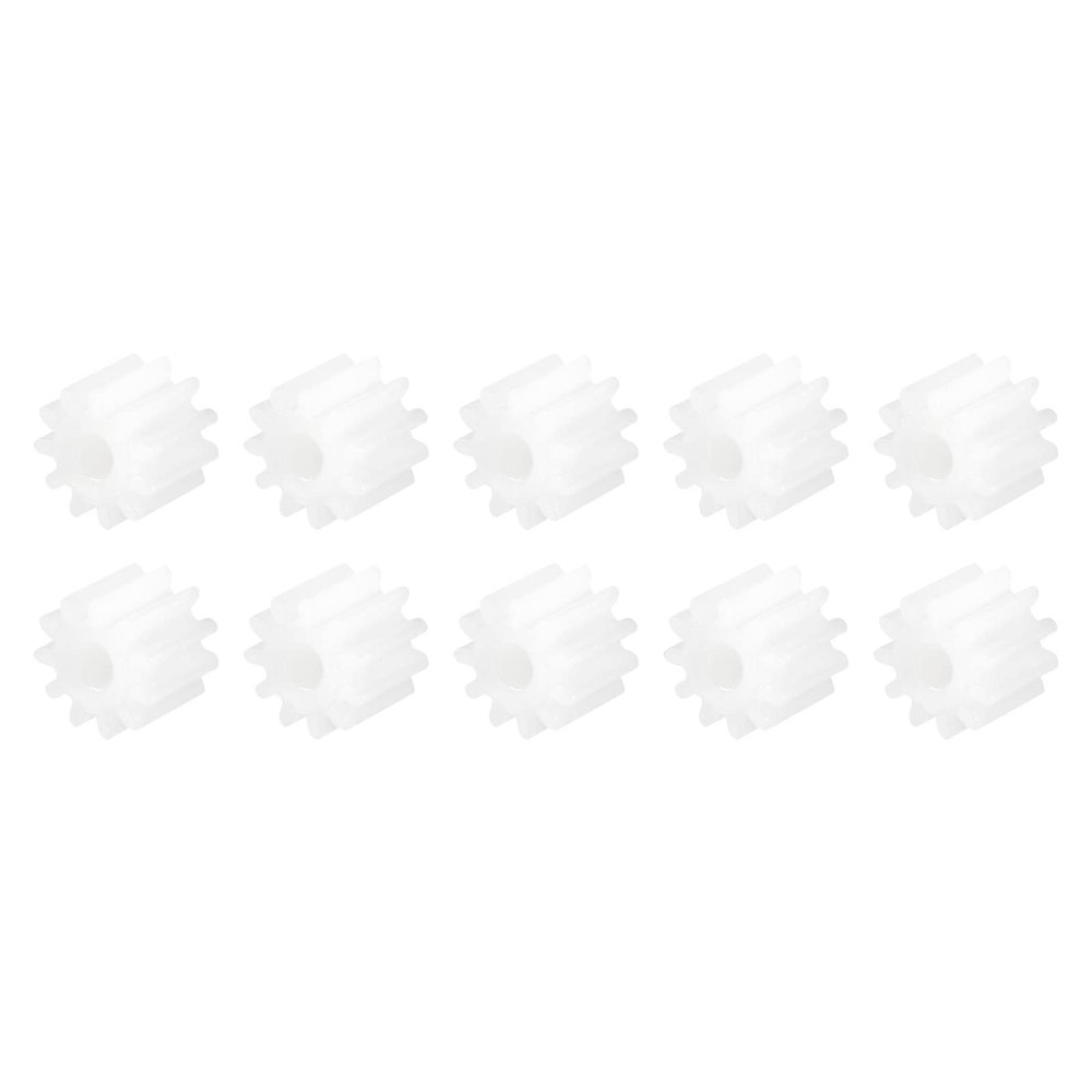 DMiotech 10 Pack 11 Teeth Plastic Gears Model 112A Reduction Gear Plastic Worm Gears for DIY Cars, Robots, Model Making