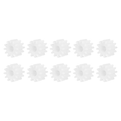 DMiotech 10 Pack 12 Teeth Plastic Gears Model 123A Reduction Gear Plastic Worm Gears for DIY Cars, Robots, Model Making