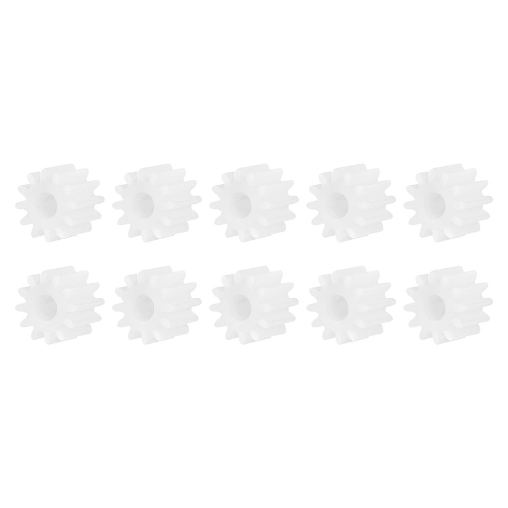 DMiotech 10 Pack 12 Teeth Plastic Gears Model 123A Reduction Gear Plastic Worm Gears for DIY Cars, Robots, Model Making