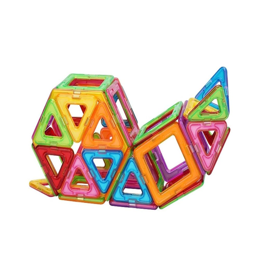 Bickon Magnetic Tiles Block for 3 4 5 6 7 8+ Year Old Boys Girls Upgrade Magnetic Blocks Building Set for Toddlers STEM Creativity/Educational (30Pcs)