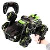Chandler RC Car Rechargeable USB 6 Wheels Drive Smoke Light Dual Grip Remote Control Hand Gesture Sensor an Off Road Climbing Drift Stunt 360 Degree Rotating Flipping Back Car JC03 (Green) view 4