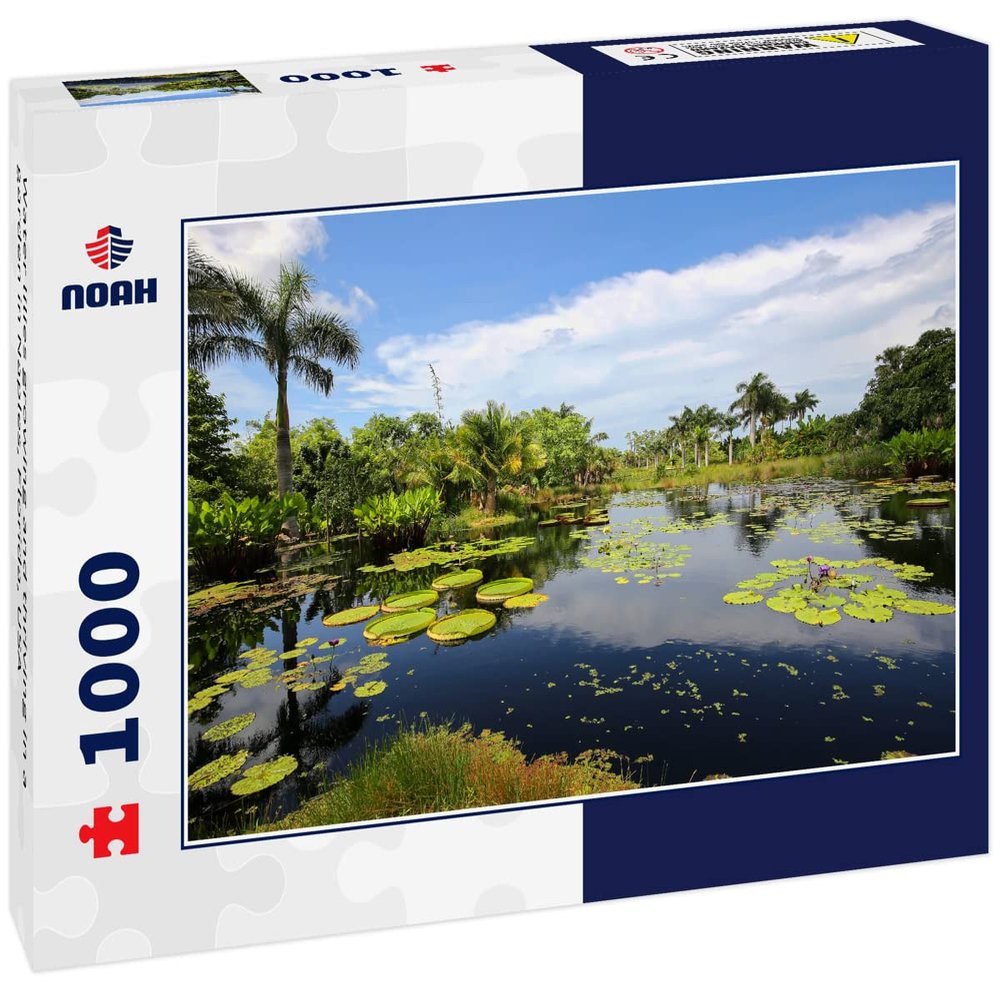 Noah Jigsaw Puzzle Water Lilies Growing and Thriving in a Garden in Naples, Florida, USA 1000 Pieces