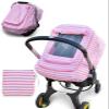 Car Seat Covers for Babies,Baby Car Seat Cover for Boys Girls, Windproof Infant Carseat Cover,Kick-Proof Car Seat Canopy with Breathable Mesh Peep Window(Pink Stripe) view 1