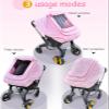Car Seat Covers for Babies,Baby Car Seat Cover for Boys Girls, Windproof Infant Carseat Cover,Kick-Proof Car Seat Canopy with Breathable Mesh Peep Window(Pink Stripe) view 4