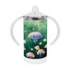 Ocean Themed Sippy Cup - Watercolor Baby Sippy Cup - Jellyfish Art Sippy Cup view 1