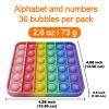 Alphabet Pop Fidget Toy Letters ABC Numbers Learning and Educational Toys Square Sensory Toys Popper Games Stress Relief Gifts for Kids Macaron 2 Packs Single Side(Uppercase and Lowercase Letters) view 2