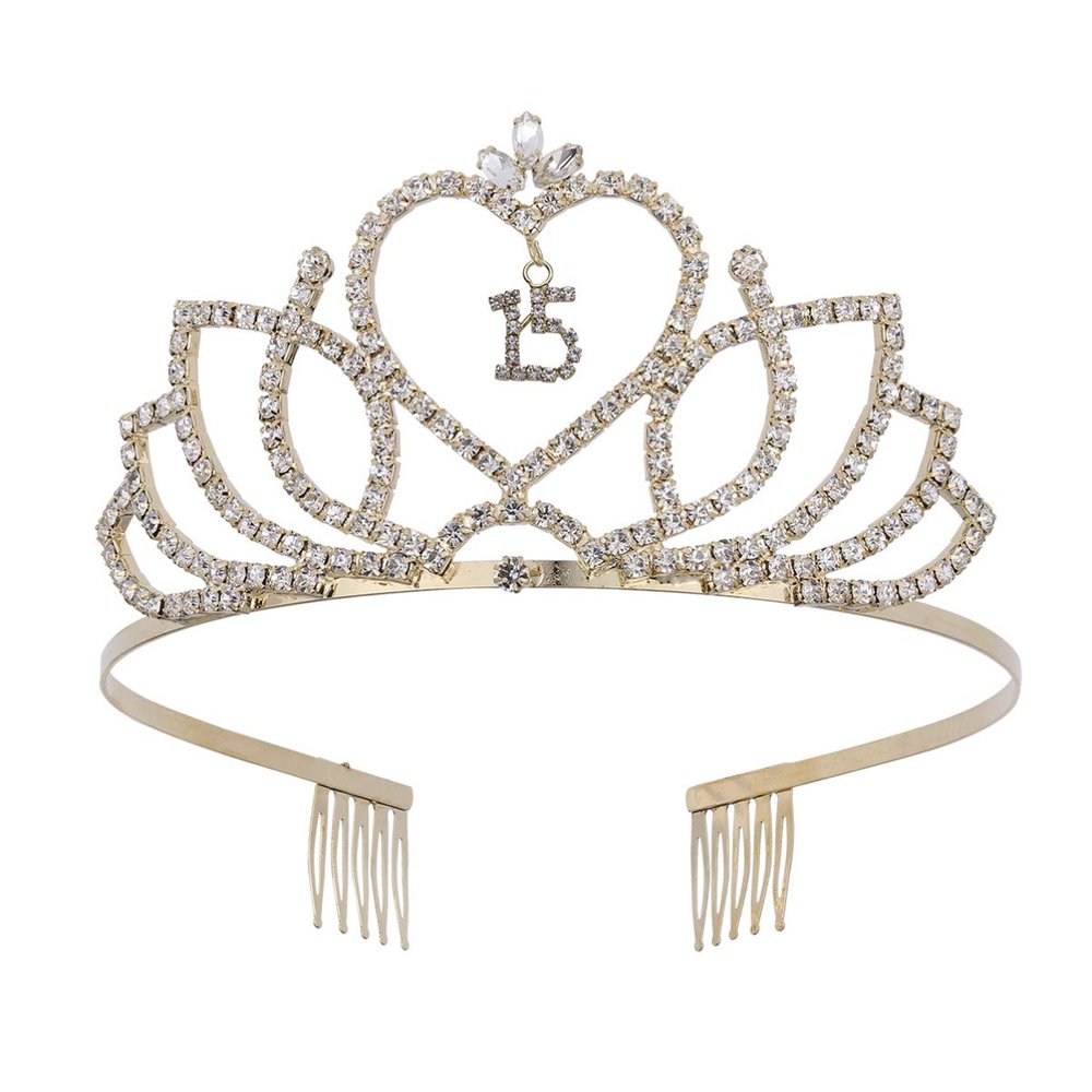 FOMIYES 1pc Silver Rhinestone Inlay Headband for Birthday Lightweight Alloy Hair Clasp Comb Elegant Party Accessory for Girls and Teens