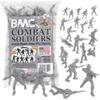 BMC Classic Plastic Army Men - 40pc Gray WW2 Soldier Figures - Made in USA view 1