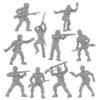 BMC Classic Plastic Army Men - 40pc Gray WW2 Soldier Figures - Made in USA view 3