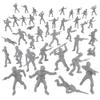 BMC Classic Plastic Army Men - 40pc Gray WW2 Soldier Figures - Made in USA view 4
