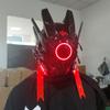 MAKSJIUCosplay Halloween Party Mask, Street Photography Cos Props Mask, LED Light-emitting Punk Mask view 3