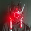 MAKSJIUCosplay Halloween Party Mask, Street Photography Cos Props Mask, LED Light-emitting Punk Mask view 4