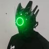 MAKSJIUCosplay Halloween Party Mask, Street Photography Cos Props Mask, LED Light-emitting Punk Mask view 2