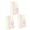 ibasenice 3sets Plastic Bead Necklace and Bracelet for Parties Neon Jewelry Kit for Women and Boys and Girls Collection Necklace Bracelet view 1