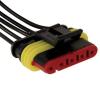 Restagraf - Universal Prewired Connector, 1.5 Series Waterproof - Electrical Connection - Item # 225155-5 Way - Male view 1
