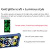 Case for Alcatel Apprise Case Compatible with Alcatel Glimpse / Volta Phone Case Cover [with Tempered Glass Screen Protector][Hard PC + Soft Silicone][Ring Support] [Gold Glitter+Luminous] JSL-TYX view 3