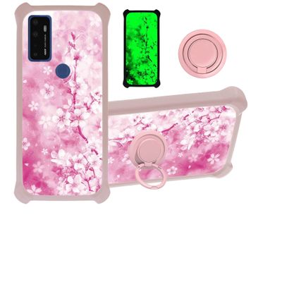 jioeuinly ATT Radiant Max 5G Case Compatible with ATT Radiant Max 5G Phone Case Cover [with Tempered Glass Screen Protector][Hard PC + Soft Silicone][Ring Support] [Luminous Effect] YGF-MH