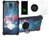 jioeuinly Cricket Vision 2 Case Compatible with Cricket Vision 2(U304ac) Phone Case Cover [with Tempered Glass Screen Protector][Hard PC + Soft Silicone][Ring Support] [Luminous Effect] YGH-YH view 1