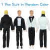 19 PCS Doll Clothes for Dolls Including Handmade 1 Suit 5 Tops 5 Pants Casual Wear 2 Beach Pants 4 Pair of Shoes 1 Glasses 1 Surfboard for 11.5 Inch Boy Dolls Outfits for Boyfriend Doll in Random view 2