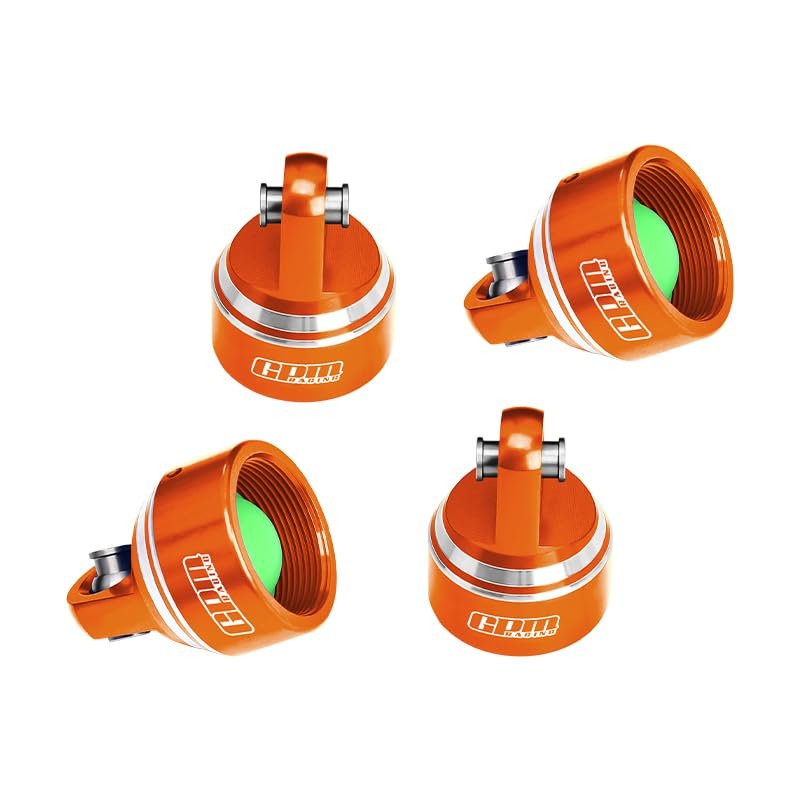 GPM Upgrades Aluminum 6061-T6 Damper Top Cap For GPM And Original Shock Absorbers For 1/5 X-Maxx 6S Monster Truck (77076-4) & 1/5 X-Maxx 8S Monster Truck (77086-4) & 1/6 XRT (78086-4) Rc Cars (orange)