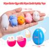 24 Pack Fillers Easter Eggs with Mochi Squishy Toys Surprise Mini Kawaii Animal Squishies Stress Relief Toys for Easter Basket Stuffers Hunt Theme Party Favors Classroom Prize Supplies view 3
