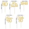 Gyufise 30Pcs 80th Birthday Cupcake Toppers 80 Fabulous Cupcake Picks Cheers to 80 1945 Cake Decorations for Happy 80th Birthday Wedding Anniversary Party Decoration Supplies Gold view 2