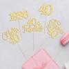 Gyufise 30Pcs 40th Birthday Cupcake Toppers 40 Fabulous Cupcake Picks Cheers to 40 1986 Cake Decorations for Happy 40th Birthday Wedding Anniversary Party Decoration Supplies Gold view 3