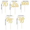 Gyufise 30Pcs 70th Birthday Cupcake Toppers 70 Fabulous Cupcake Picks Cheers to 70 1956 Cake Decorations for Happy 70th Birthday Wedding Anniversary Party Decoration Supplies Gold view 2