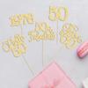 Gyufise 30Pcs 50th Birthday Cupcake Toppers 50 Fabulous Cupcake Picks Cheers to 50 1975 Cake Decorations for Happy 50th Birthday Wedding Anniversary Party Decoration Supplies Gold view 3