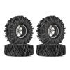 INJORA 1.9 S5 Mud Tires Set Offset -8.9mm Beadlock Wheel Rim for 1/10 RC Crawler Car Axial SCX10 90046 UTB18 TRX4 SCX10 Pro (Grey) view 1