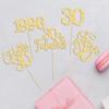 Gyufise 30Pcs 30th Birthday Cupcake Toppers Glitter Hello 30 Cupcake Topper Cheers to 30 1996 Thirty Cupcake Picks for Happy 30th Birthday Anniversary Party Cake Decorations Gold view 3