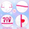 ANPHILE Kids Doctor Costume, Pink Doctor Lab Coat with Working Stethoscope - Halloween Costume for Girls view 3