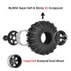 INJORA 1.9 S5 Mud Tires Set Offset -8.9mm Beadlock Wheel Rim for 1/10 RC Crawler Car Axial SCX10 90046 UTB18 TRX4 SCX10 Pro (Black) view 2