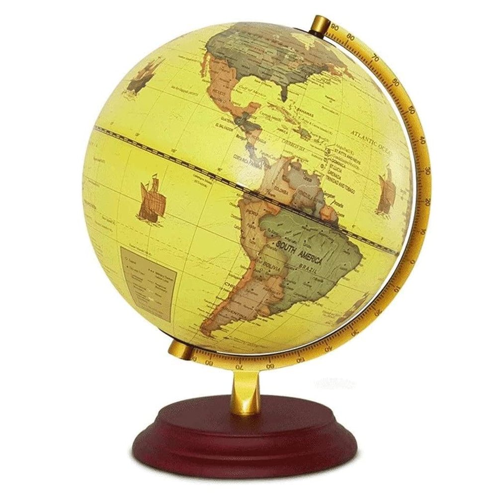 OLOTU Globe Creative World Globe Small Desk Lamp Lighting Globe Tabletop World Globe Kids and Adult Desk Lamp with Stand Globe Globe for Decor