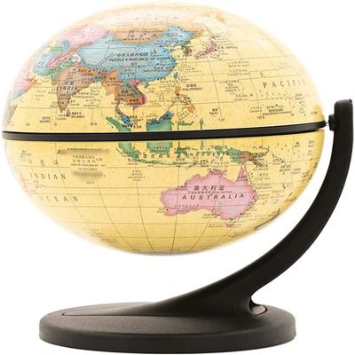 OLOTU Globe Newest World Globe Mini Retro Antique Desktop Political Globe with Single Pivot Base Desktop Globe Home Decor Globe for Decor