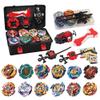 Battling Top Set 12 Spinning Tops 3 Two Way Launchers 1 Handle Gyro Game with Storage Box Gift for Kids,Boys view 1