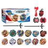 Battling Top Set 12 Spinning Tops 3 Two Way Launchers 1 Handle Gyro Game with Storage Box Gift for Kids,Boys view 3