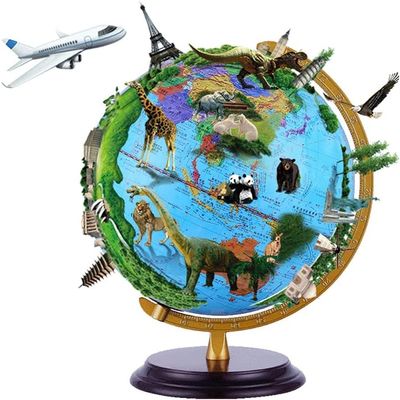 Globe 32cm/12.5in World Globe with Stand 360 Swivel Perfect Desktop Home Office Decoration Globe for Adults and Kids Globe for Decor