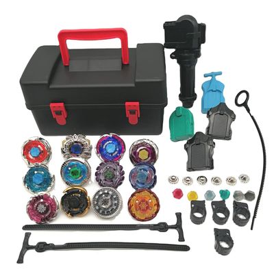 STJOYOPY Battling Top Game Metal Fusion 4D Series Battle Set 12 Spinning Tops 4 Launchers Gyro Game with Storage Box Gift for Kids Boys 8+