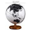 Globe High-Definition World Globe Black and White Globe Led Lights Rotating Children's Office Decoration Wooden Base Globe Globe for Decor view 2