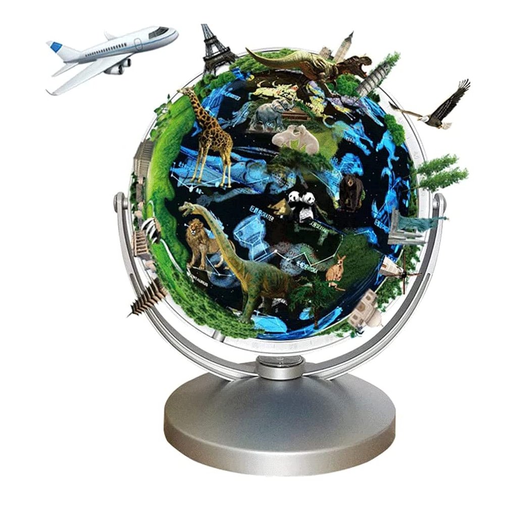 Globe World Globe Ar Educational Globes Metal Stand Smart Globes for Office Decoration Kids Learning Interactive Globe 11in Globe for Decor