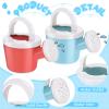 Sosation 12 Pieces Watering Can for Kids Bath Buckets Toys Play Sand Toys Plastic Small Watering Pot with Handles for Childrens Gardening Tools Beach Playing Sand(Basic Style) view 3