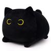 Black Cat Plush Toy Black Cat Pillow,16" Soft Fat Black Cat Stuffed Animals Cat Plushie, Kawaii Plush Pillow Cushion Cat Throw Pillow, Stuffed Cat Toys for Kids Birthday Girlfriend Valentines Gift view 1