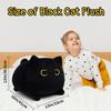 Black Cat Plush Toy Black Cat Pillow,16" Soft Fat Black Cat Stuffed Animals Cat Plushie, Kawaii Plush Pillow Cushion Cat Throw Pillow, Stuffed Cat Toys for Kids Birthday Girlfriend Valentines Gift view 2