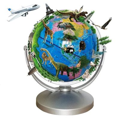 Globe World Globe Ar Educational Globes Metal Stand Smart Globes for Office Decoration Kids Learning Interactive Globe 11in Globe for Decor