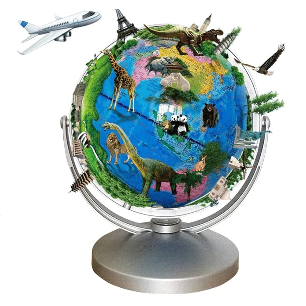 Globe World Globe Ar Educational Globes Metal Stand Smart Globes for Office Decoration Kids Learning Interactive Globe 11in Globe for Decor