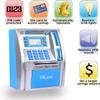 BKstar Blue ATM Piggy Bank for Real Money for Kids/Boys with Power-Off Memory, Debit Card, Onekey Shutdown, Coin Recognition, Target Setting, Bill Feeder, Balance Calculator, Savings Machine Box view 2