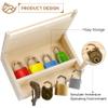 Woodtoe 8 PCS Montessori Lock and Key Toy, Montessori Toys for Toddlers 3 4 5 Year Old, Kids Tool Set, Montessori Materials Preschool Learning Sensory Toy, Fine Motor Skill, Christmas Toys for Kid 3-6 view 3